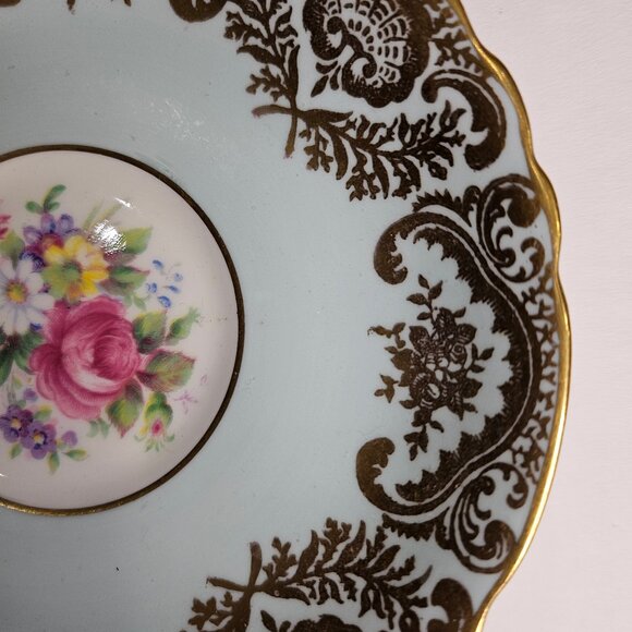 Vintage Paragon Replacement Saucer Bone China Mde in England Light Blue Band - Picture 4 of 9